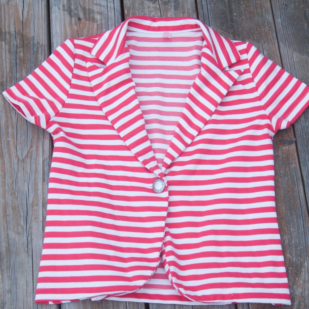 GURLY CLOTHING STRIPED BLAZER